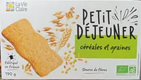 Biscuit petit dejeuner céréales et graines