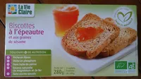 Biscottes à l'épeautre et aux graines de sésame