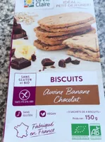 Biscuit avoine banane chocolat