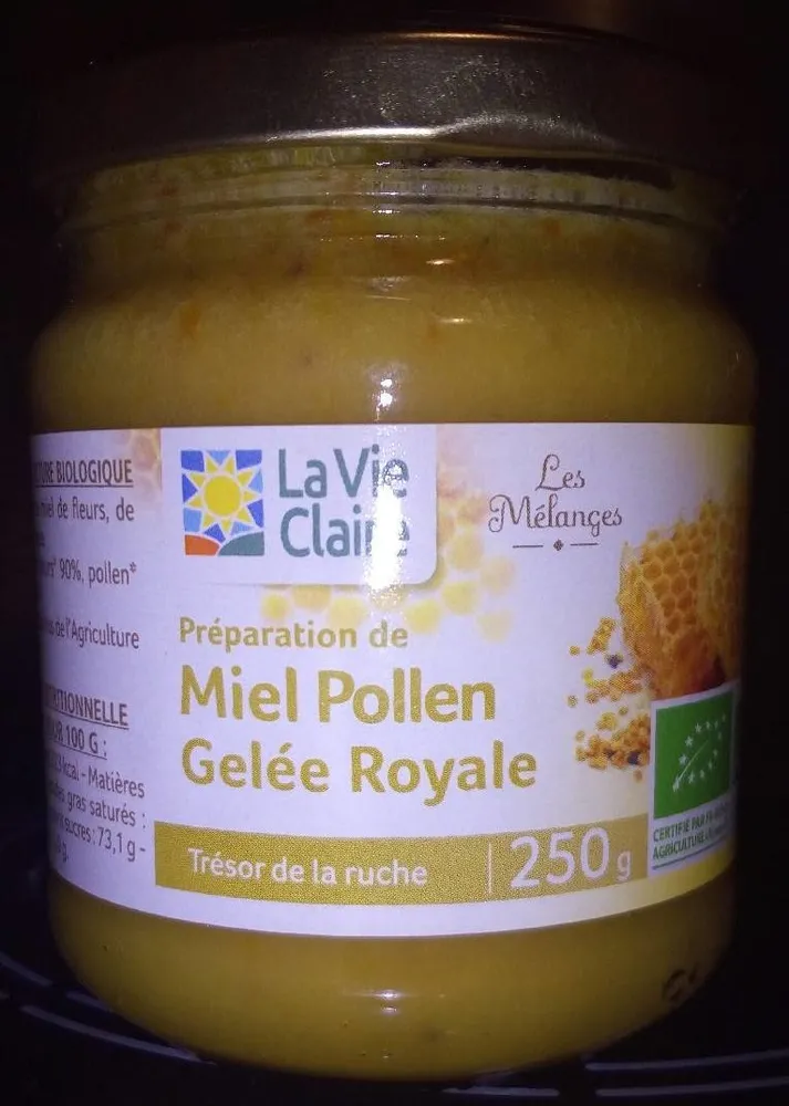 Préparation de miel pollen gelée royale bio
