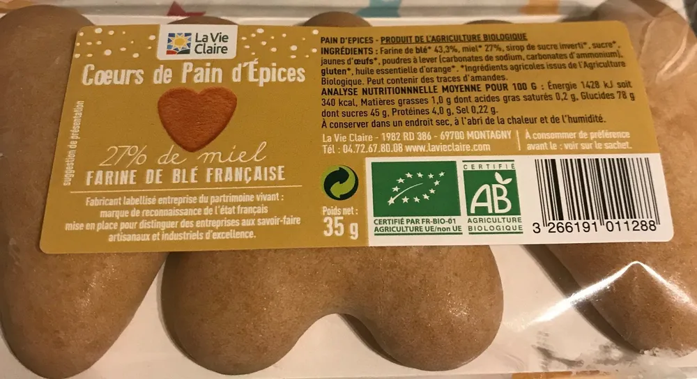 Coeurs de pain d'epices