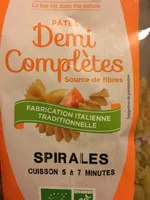 Pâtes spirales demi-complètes