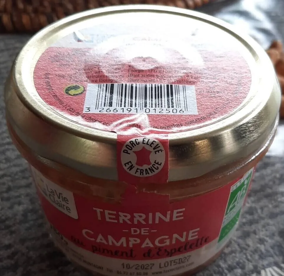Terrine de campagne au piment d'espelette