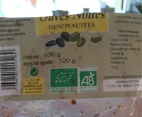 Olives noires dénoyautées