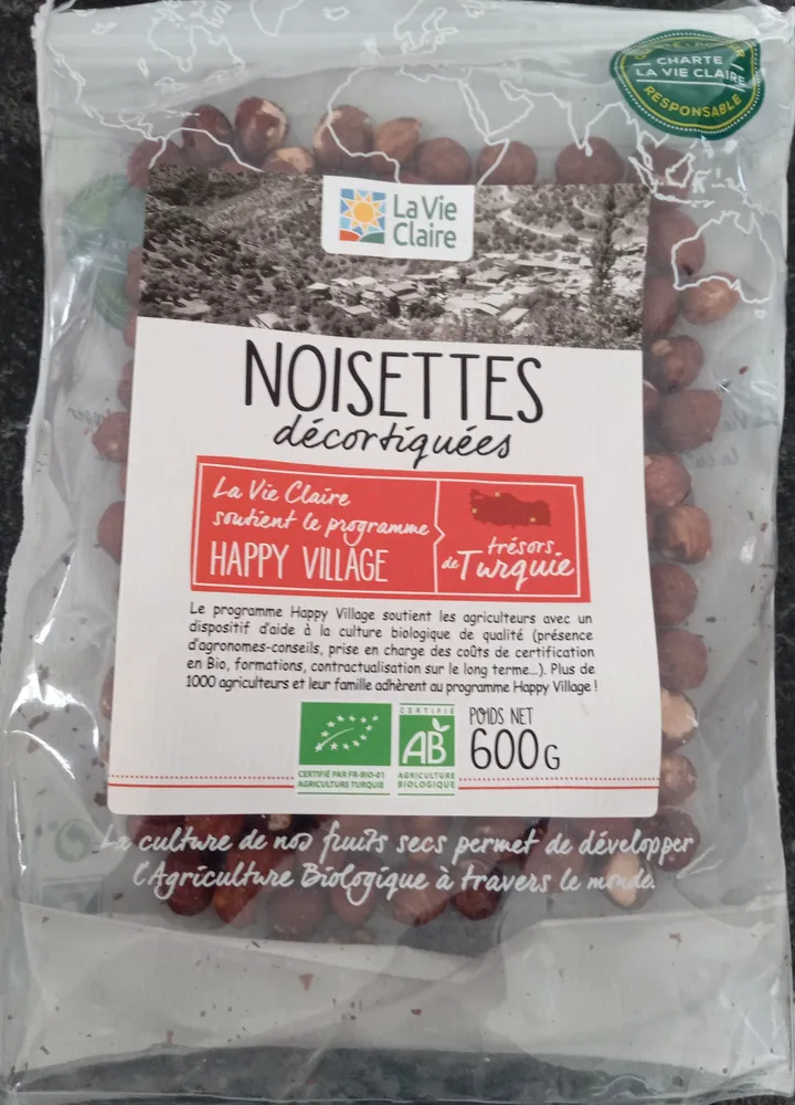 Noisettes décortiquées