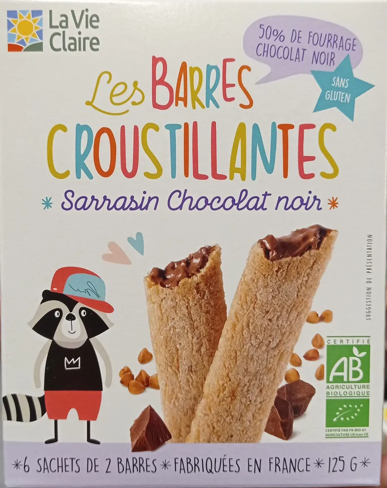 Les barres croustillantes - Sarrasin chocolat noir