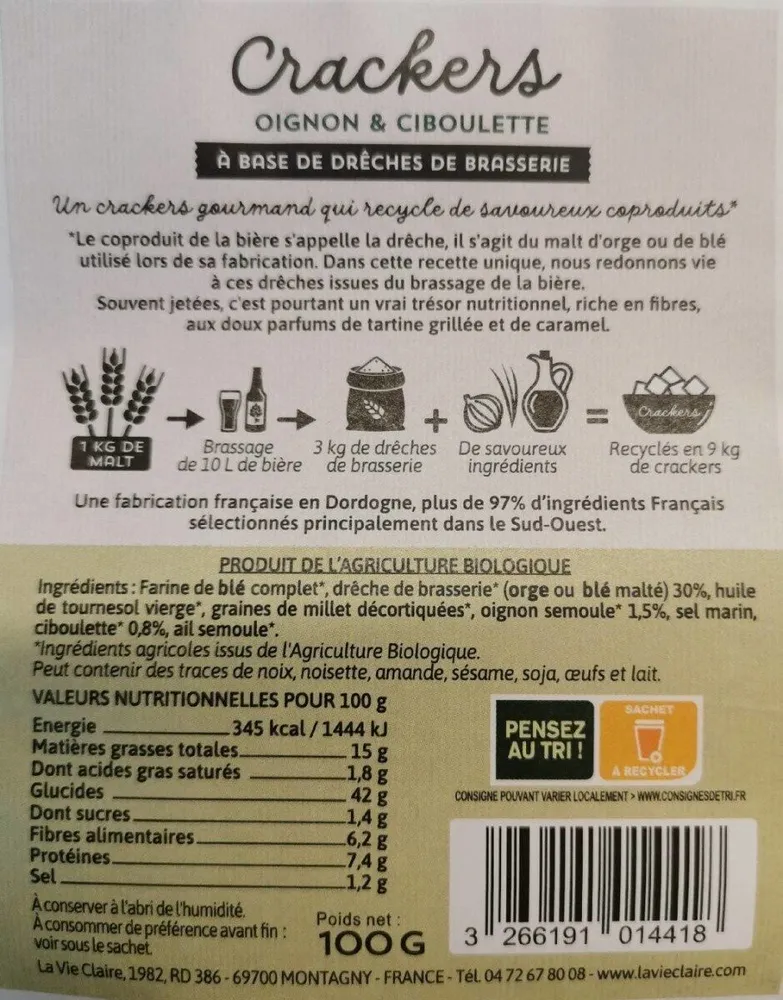 Crackers oignon et ciboulette