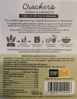 Crackers oignon et ciboulette