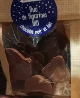 Duo de figurines bio chocolat noir et lait