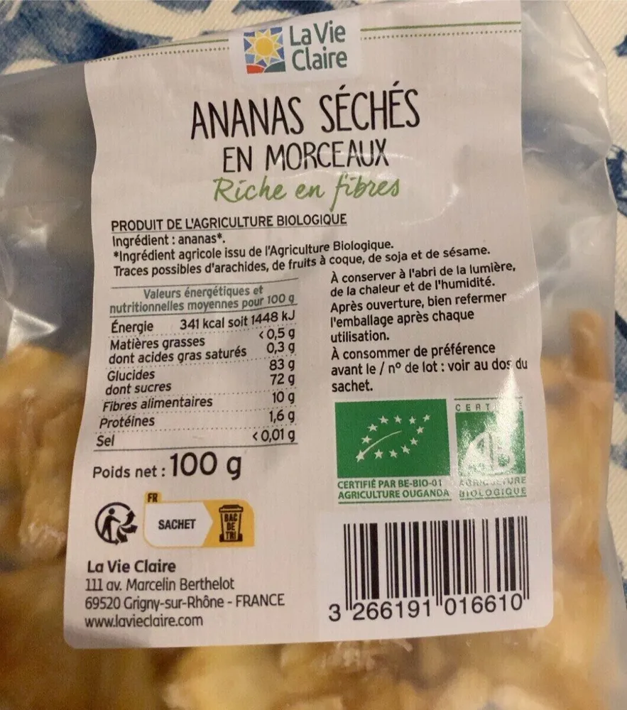 Ananas Sechés En Morceaux