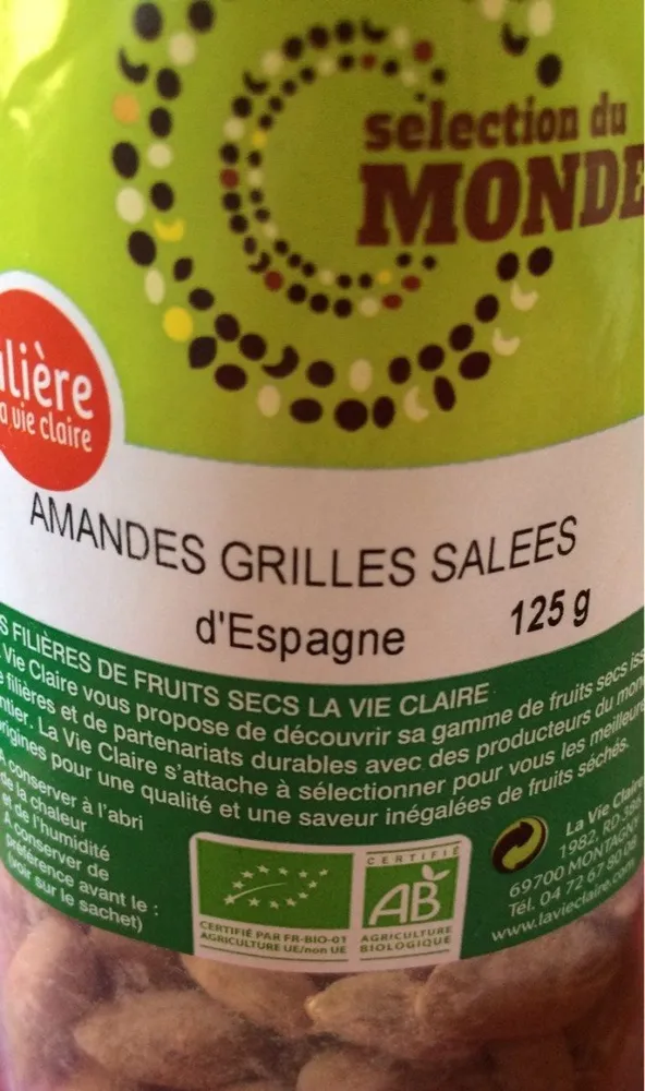Amandes grillées salées