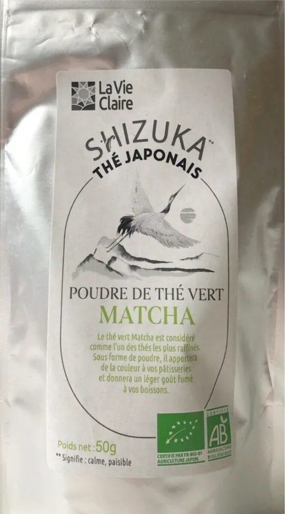 poudre de thé vert matcha