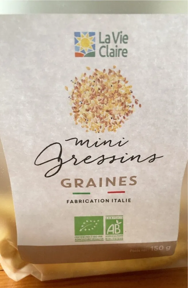 mini gressins graines