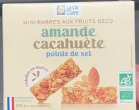 Mini bar aux fruits secs, amende cacahouète, pointe de seul