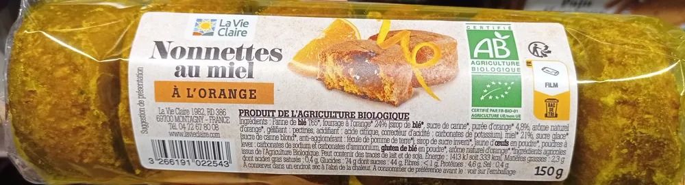 Nonnettes au Miel et à l'orange