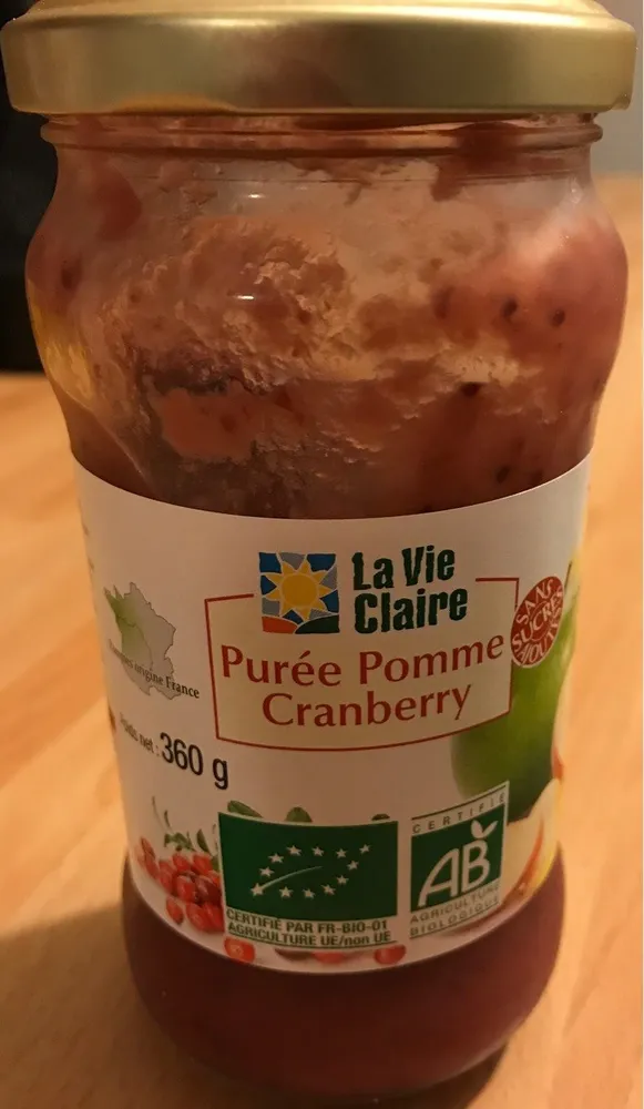 Purée pomme cranberry