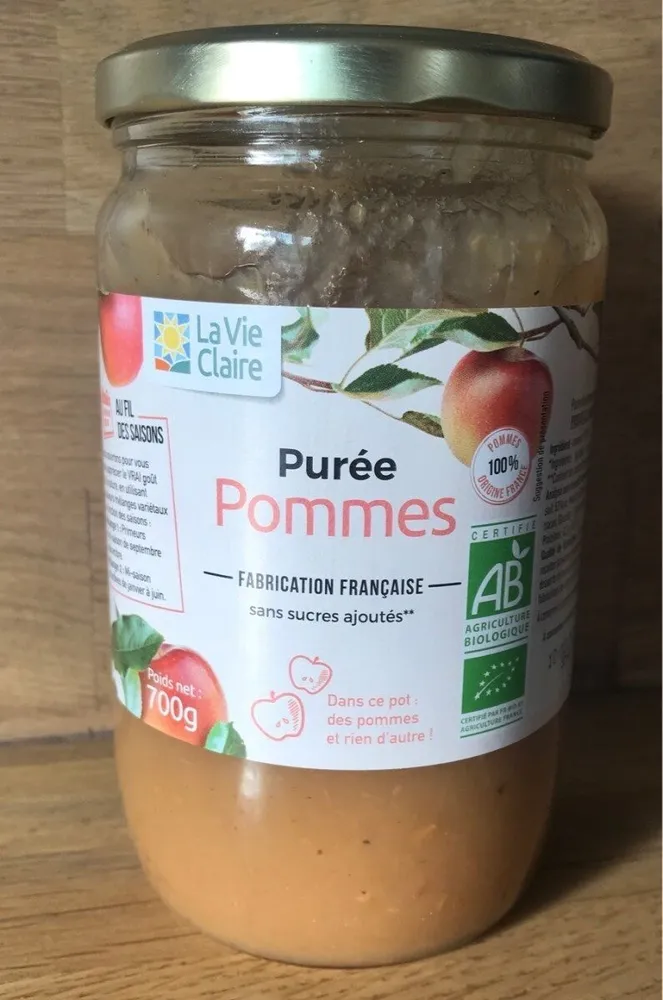 Purée de pommes sans sucres ajoutés