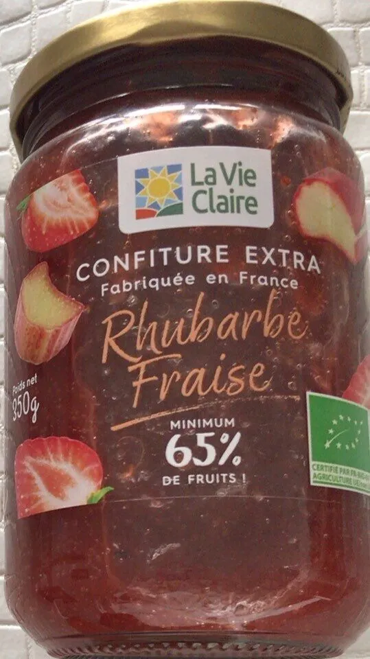 Confiture extra rhubarbe fraise