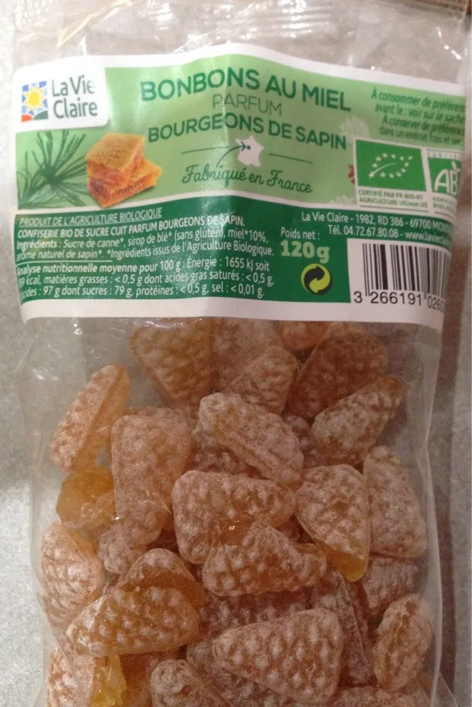 Bonbons au miel parfum sapin