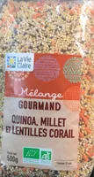 Mélange gourmand quinoa millet et lentilles corail