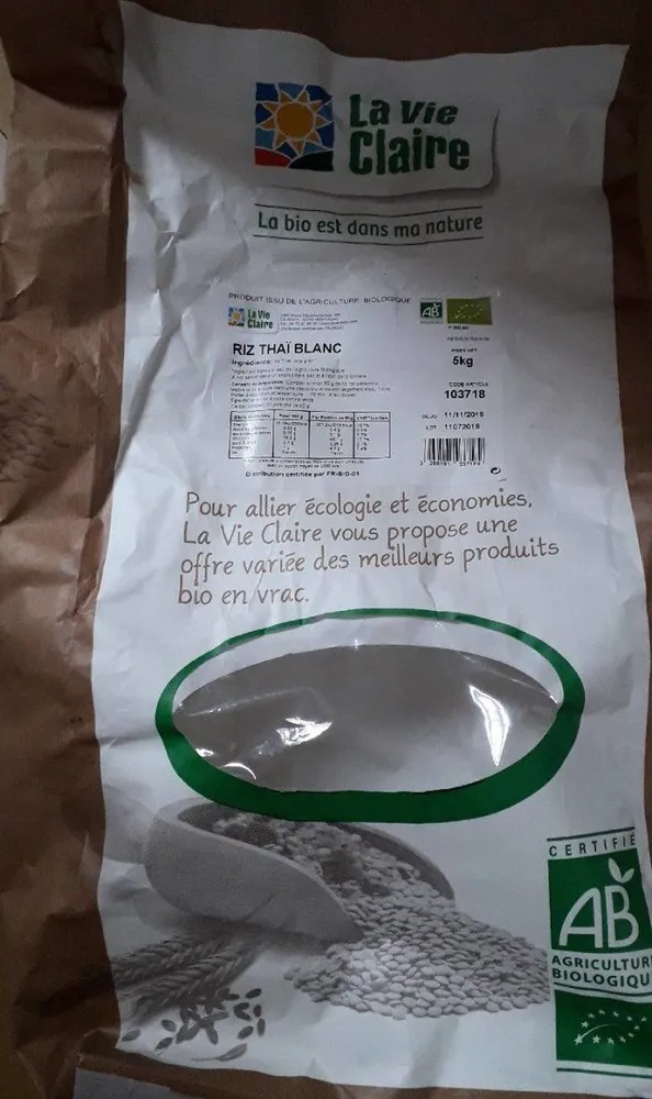 Riz thai blanc