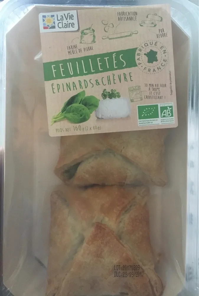 Feuilletes epinards et chevre