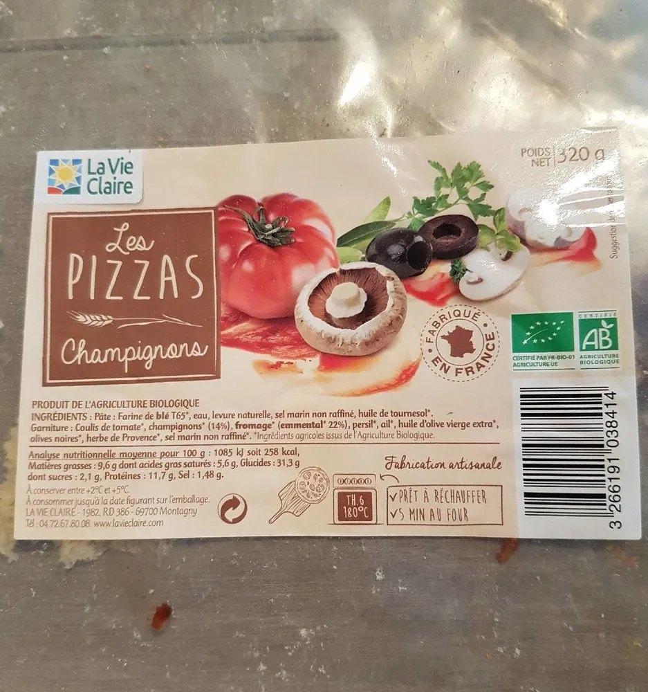 Pizzas champignons