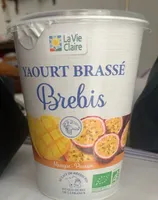 Yaourt brassé brebis mangue-passion