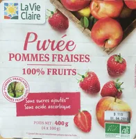 Purée pommes fraises