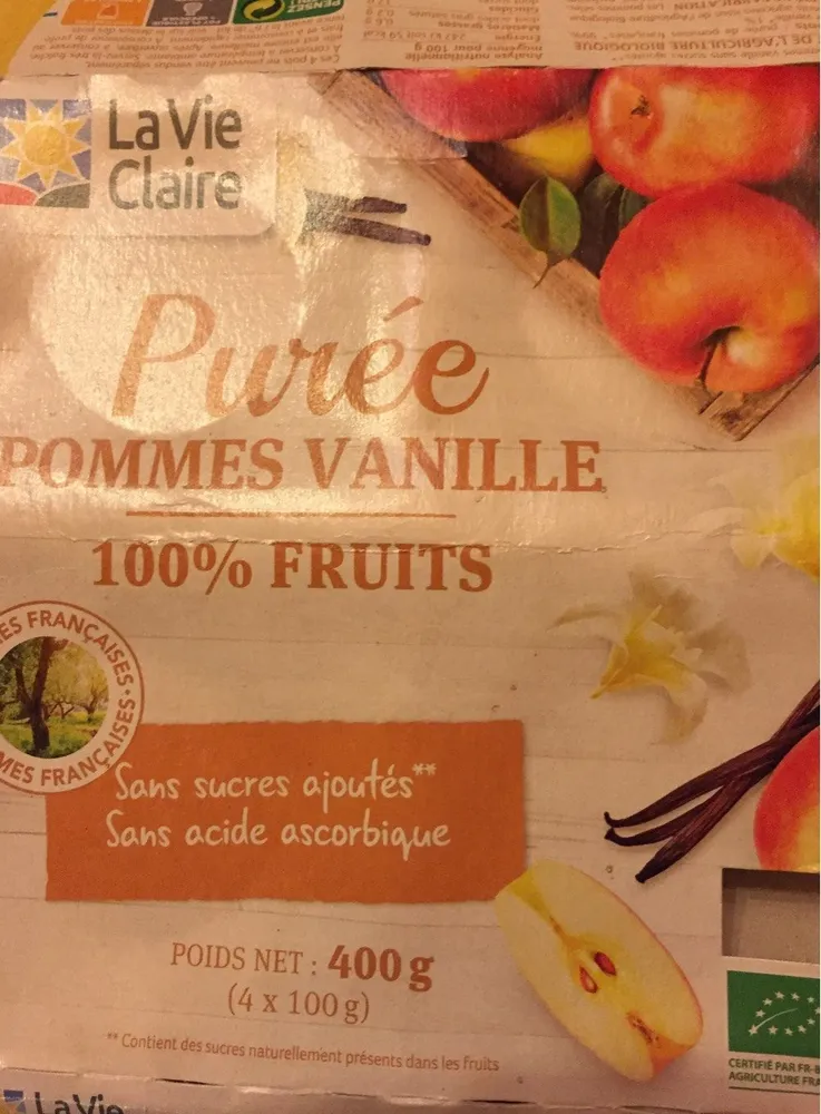 Purée pommes vanille