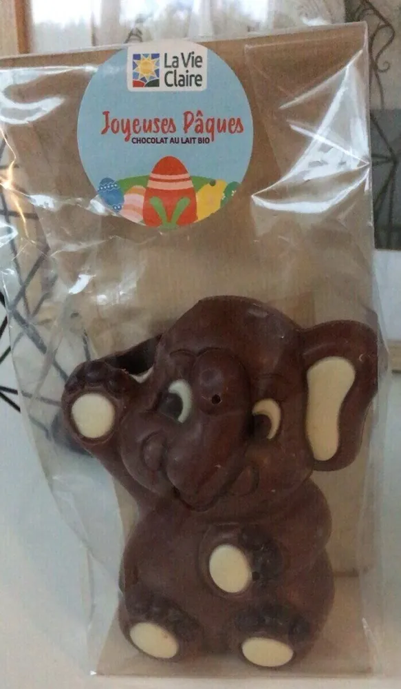 Éléphant en chocolat au lait