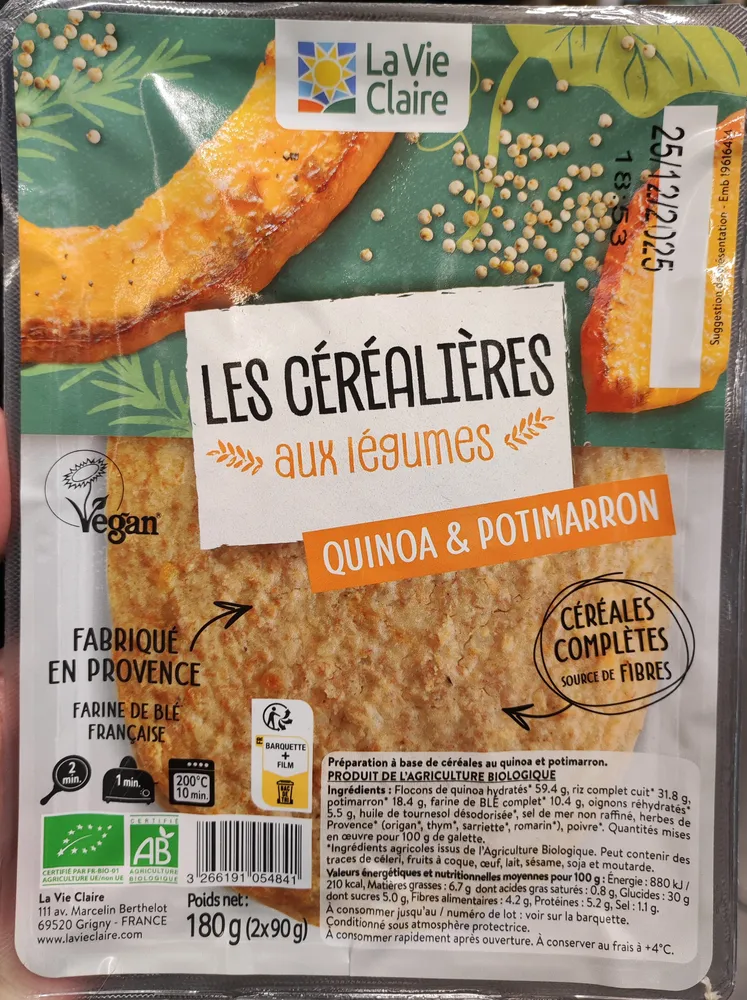 Galettes Quinoa Potimarron