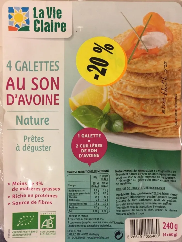 Galette au Son d'avoine