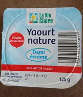 Yaourt Nature demi-écrémé