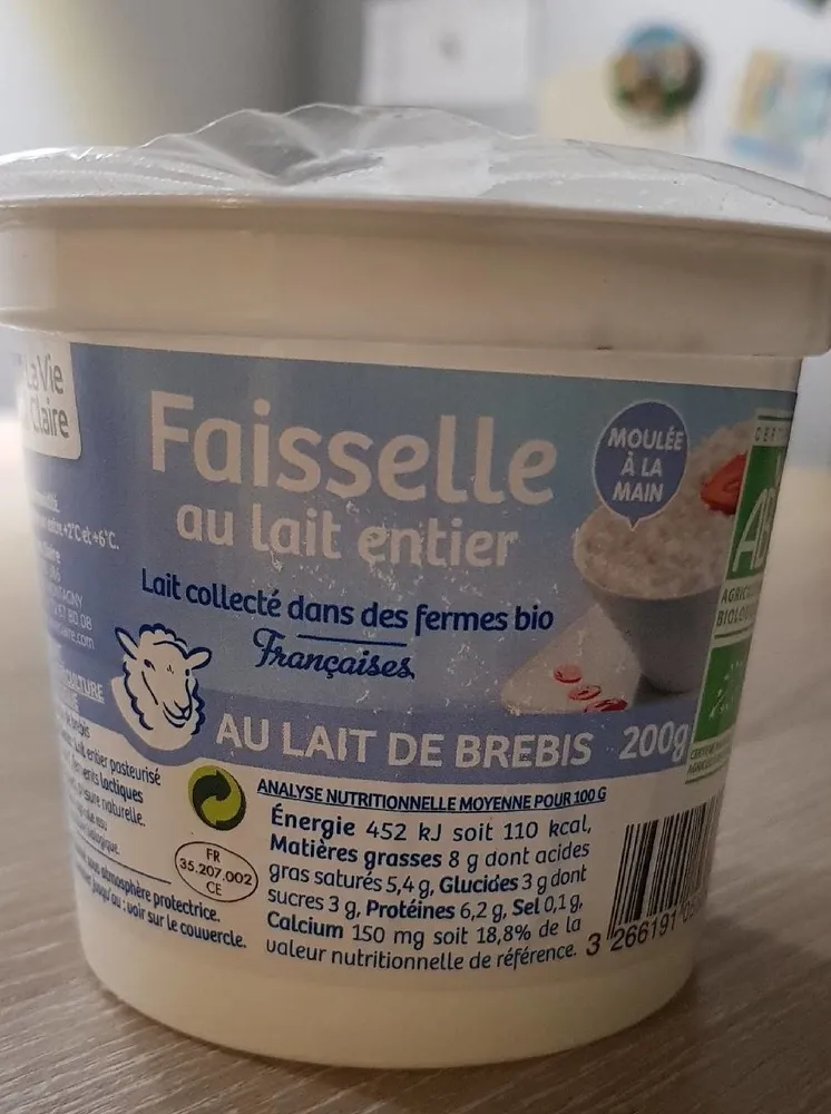 Faisselle au lait entier de brebis