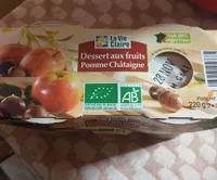 Dessert aux fruits pomme châtaigne