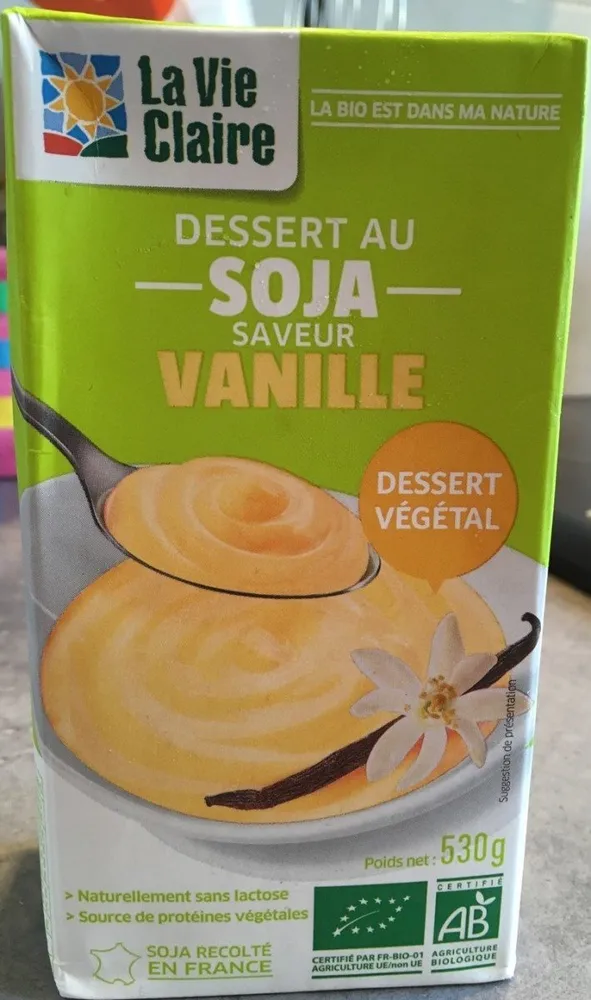 Dessert au soja saveur vanille