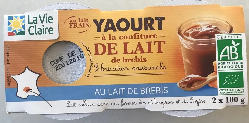 Yaourt confiture de lait de brebis