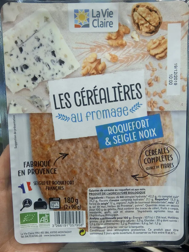 Les Céréaliaires au fromage - Roquefort Seigle et Noix