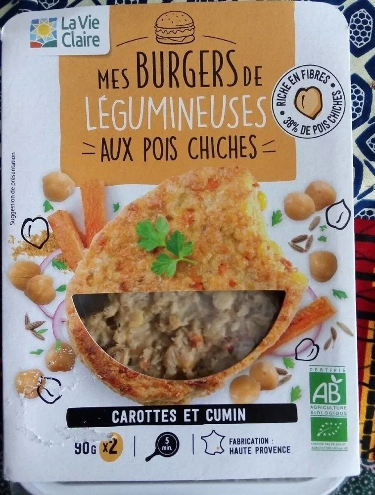 Mes Burger Légumineuses aux Pois Chiches