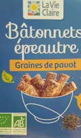 Bâtonnets épeautre au graines de pavot