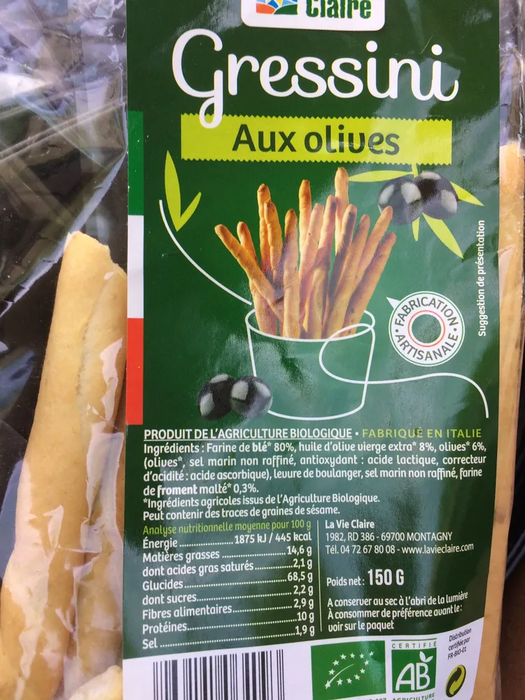 Gressini aux Olives