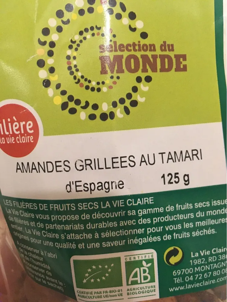 Amandes grillées au tamari