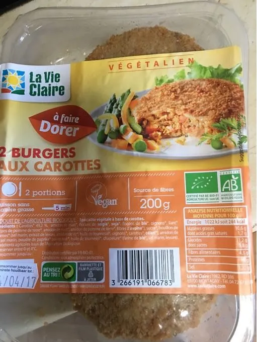 Burgers Aux Carottes