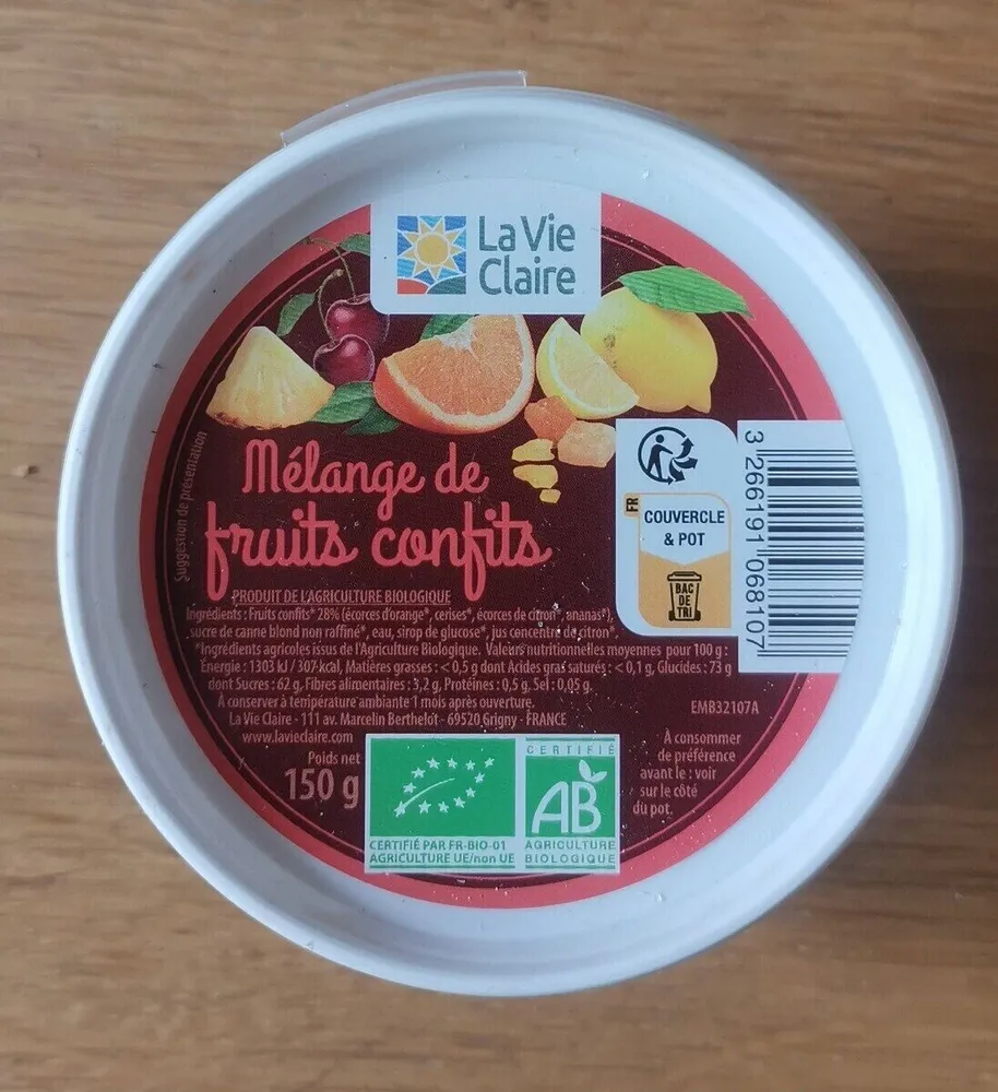 Mélange de fruits confits