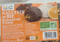Galettes de riz au chocolat noir et orange