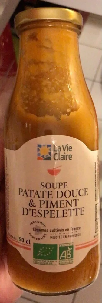 Soupe patate douce & piment d’espelette