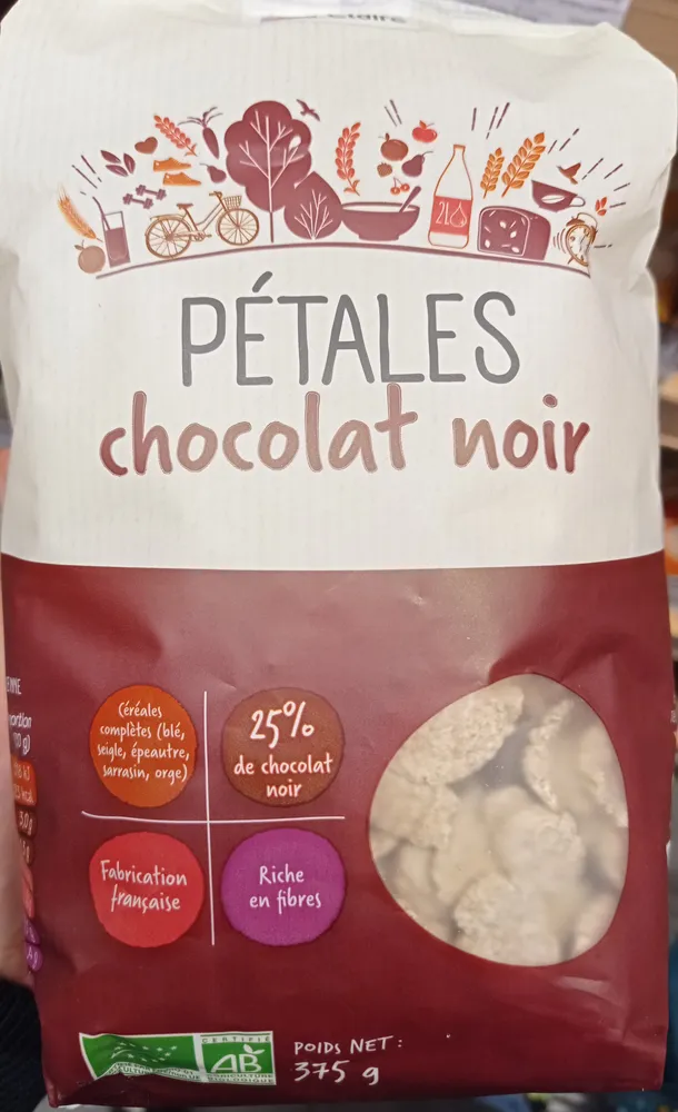 Petales au chocolat noir