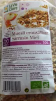 Muesli croustillant Sarrasin Miel
