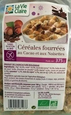 Céréales fourrées au Cacao et aux Noisettes